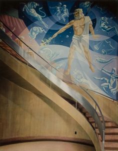 Mural in stairwell in UK