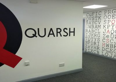 recruitment company branding mural