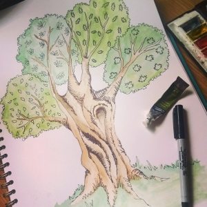 Drawing of tree