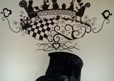 alice in wonderland mural