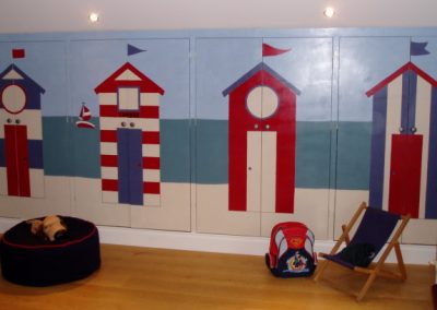 Image of beach hut mural