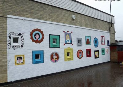 Image of book character art gallery mural