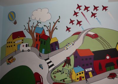 Image of boys transport mural