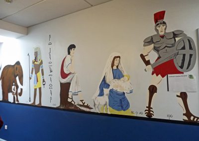 history mural for school