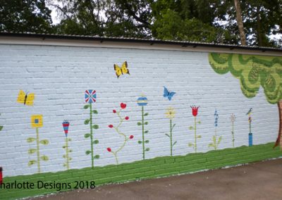 numeracy and literacy playground mural