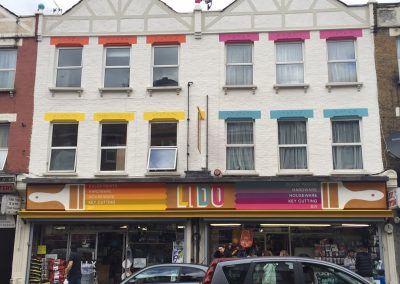 Image of painted sign on hardware store