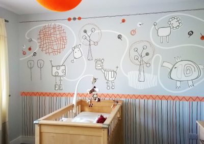 Kids bedroom mural