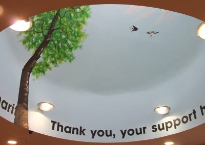 Image of tree mural for forest charity