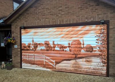 garage door mural