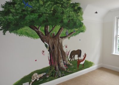 Image of tree nursery mural with animals