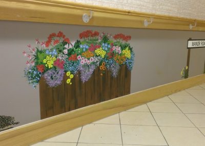 Image of flowers and animal mural