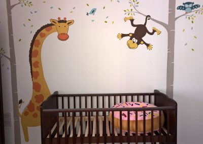 Image of jungle nursery mural