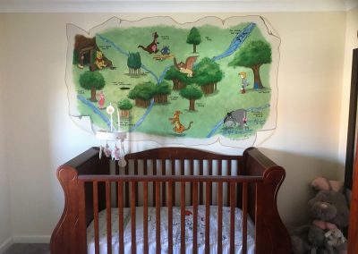 winnie the pooh nursery mural