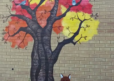 Image of garden tree mural