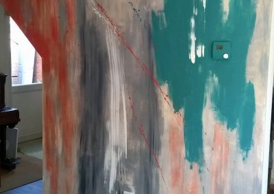 abstract art mural