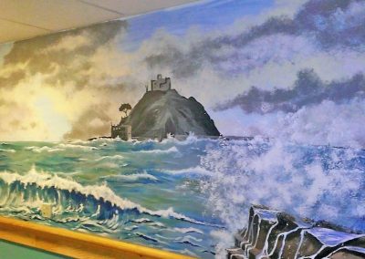 St Michael's mount mural for care home