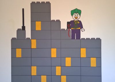 lego mural with Joker