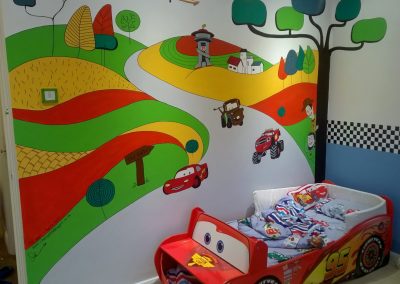 Image of boys transport mural