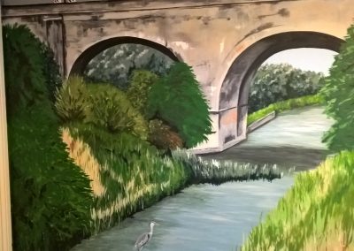 Image of virgin trains and viaduct transport mural