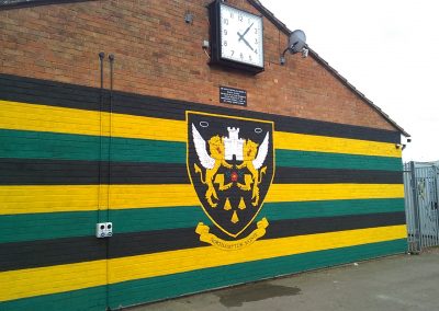 Image of Northampton Saints mural at Franklins Gardens