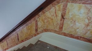 Faux marble paneling
