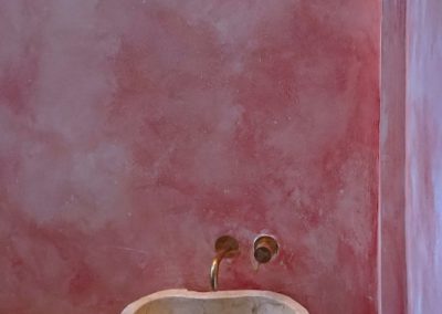 Distressed plaster wall