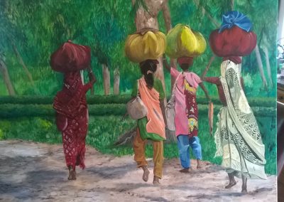 Image of Indian women painting