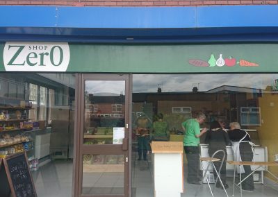 Hand painted shop sign