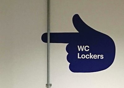 hand painted finger sign