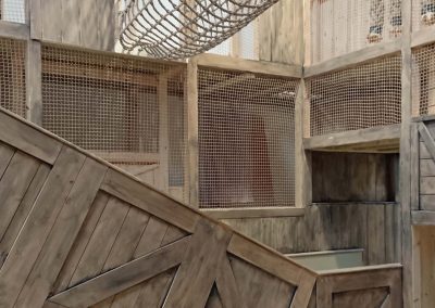 imaged of aged wooden playframe