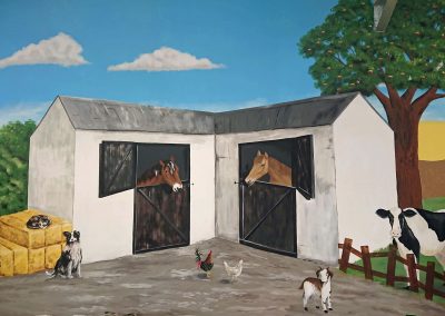 farmyard nursery mural