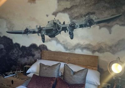 Handley Page Halifax plane mural