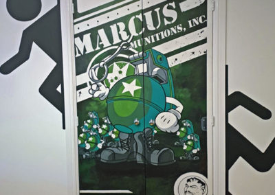 Gaming doors mural