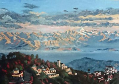 Mountain landscape painting