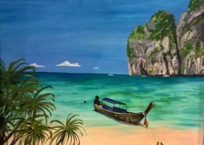Acrylic painting of Thailand