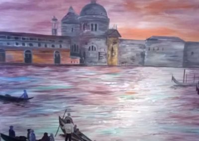 Acrylic painting of Venice