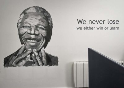 Nelson Mandela office mural
