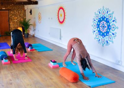 yoga studio mandala mural