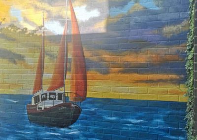 Boat mural