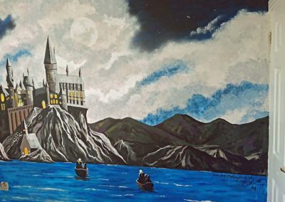 Harry Potter Hogwarts mural