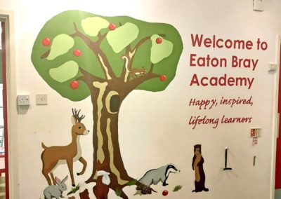 School entrance mural