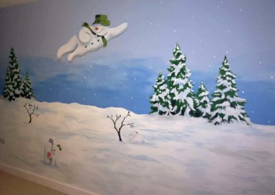 Snowman mural
