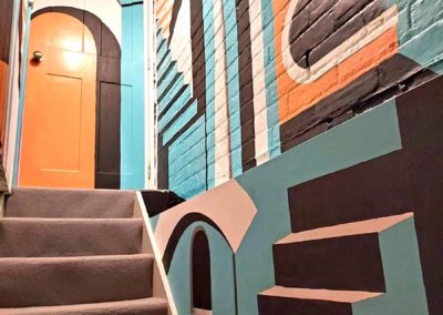 Escher stairwell mural