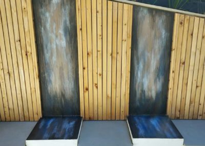 Abstract garden seating