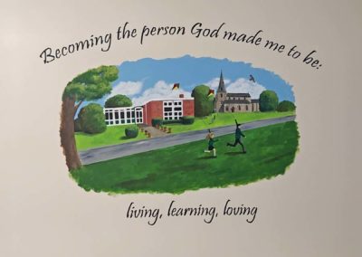 School motto mural