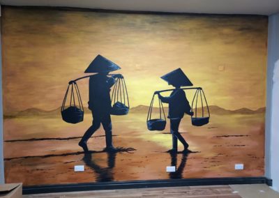 Vietnamese restaurant mural