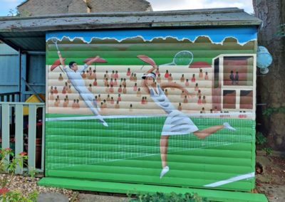 Tennis shed mural