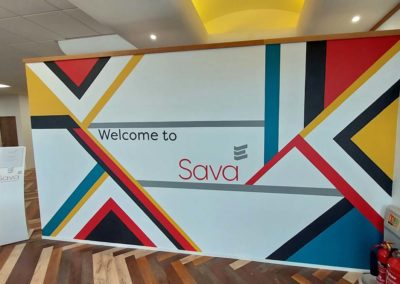 Entrance mural for Sava Ltd.