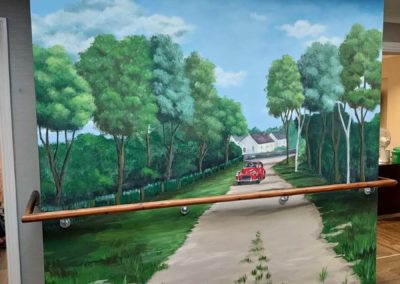 Road to the beach care home mural