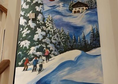 Austrian mountain mural or stairwell